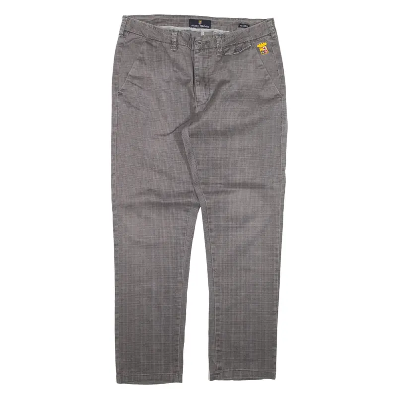 MARINA MILITARE Chino Trousers Grey Slim Straight Womens W32 L27