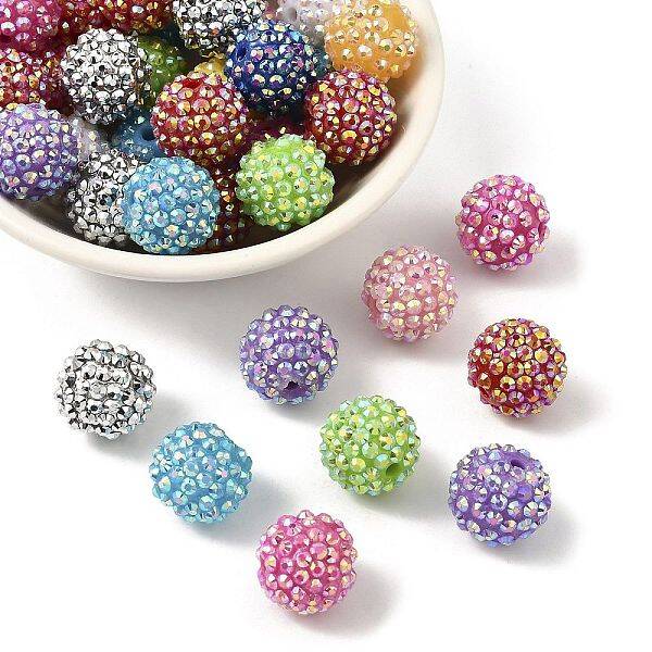 AB-Color Resin Rhinestone Beads