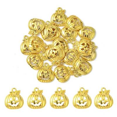 20Pcs Halloween Pumpkin Jack-O'-Lantern Alloy Pendants
