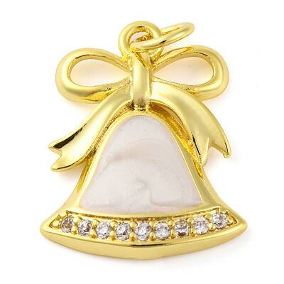 Christmas Series Brass Micro Pave Cubic Zirconia Pendants
