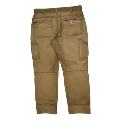 Carhartt Trousers - 37W 30L Brown Cotton Blend | Size: 37″ waist