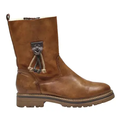 RIEKER Ankle Boots Brown Leather Mens UK 7.5