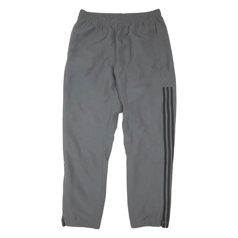 ADIDAS Mens Track Pants Grey Tapered M W30 L31