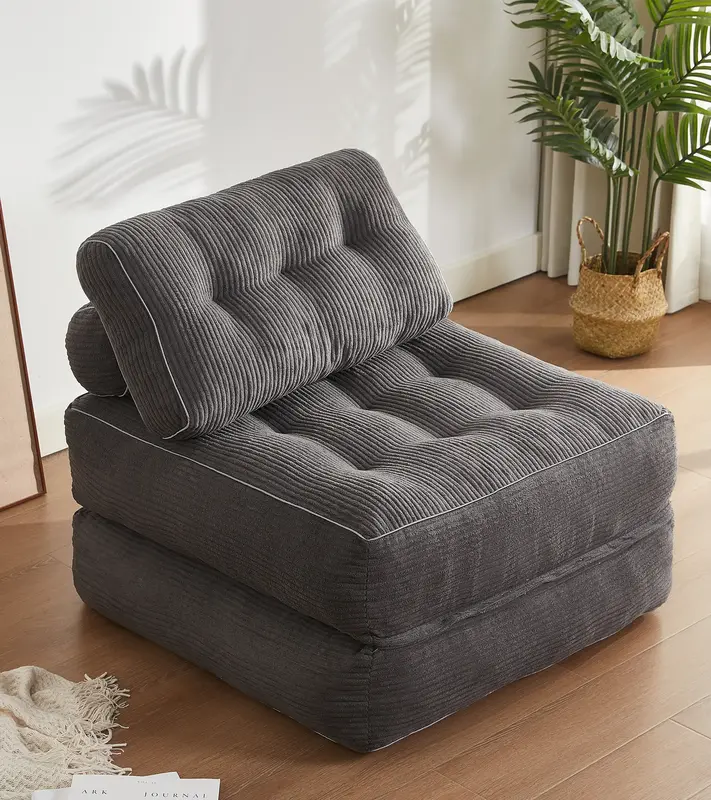 AFUSON Folding Chair Bed, Convertible Futon Couch, Portable Sofa Chair with Pilow Foldable Mattress with Back Support,Boneles...