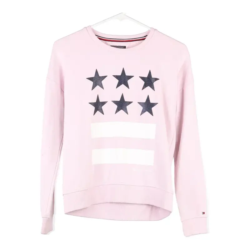 Age 14 Tommy Hilfiger Sweatshirt - Large Pink Cotton Blend