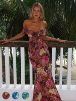 Women's Floral Print Dress, Bohemian Fashion Casual Dress for Daily Outdoor Wear, Ladies Clothes for All Seasons