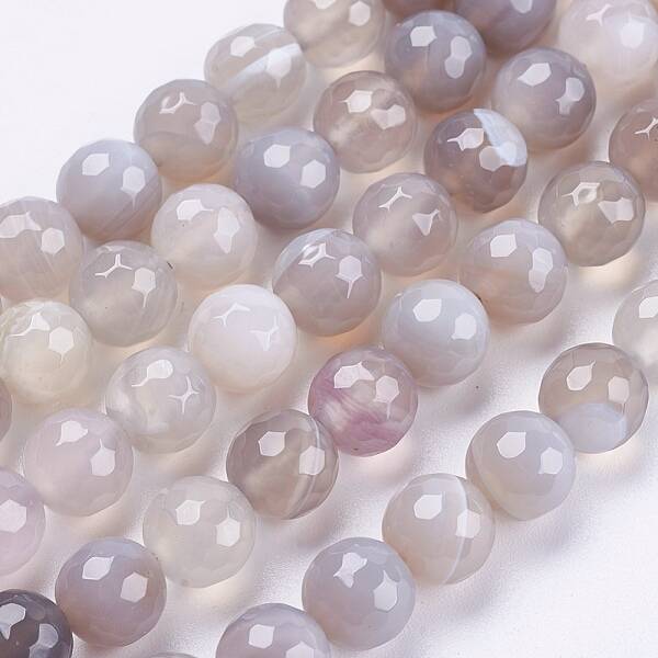 Natural Striped Agate/Banded Agate Beads Strands