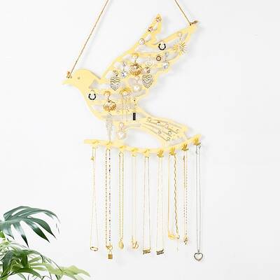 Bird Iron Wall Mounted Jewelry Display Rack