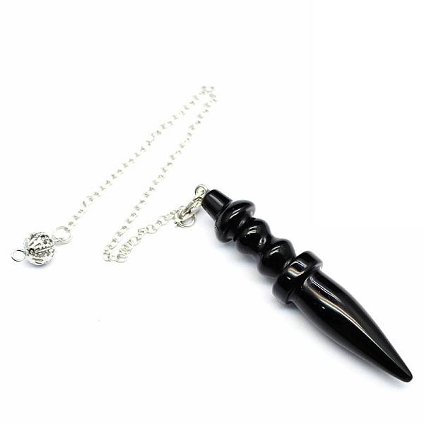 Natural Obsidian Dowsing Pendulum Big Pendants