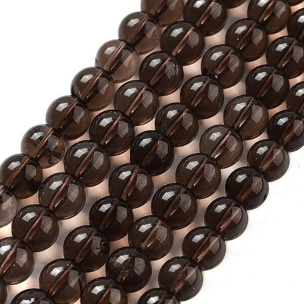 Natural Smoky Quartz Round Beads Strands