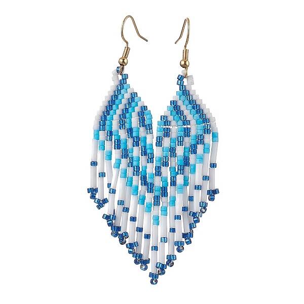 Boho 304 Stainless Steel with Glass Dangle Stud Earring