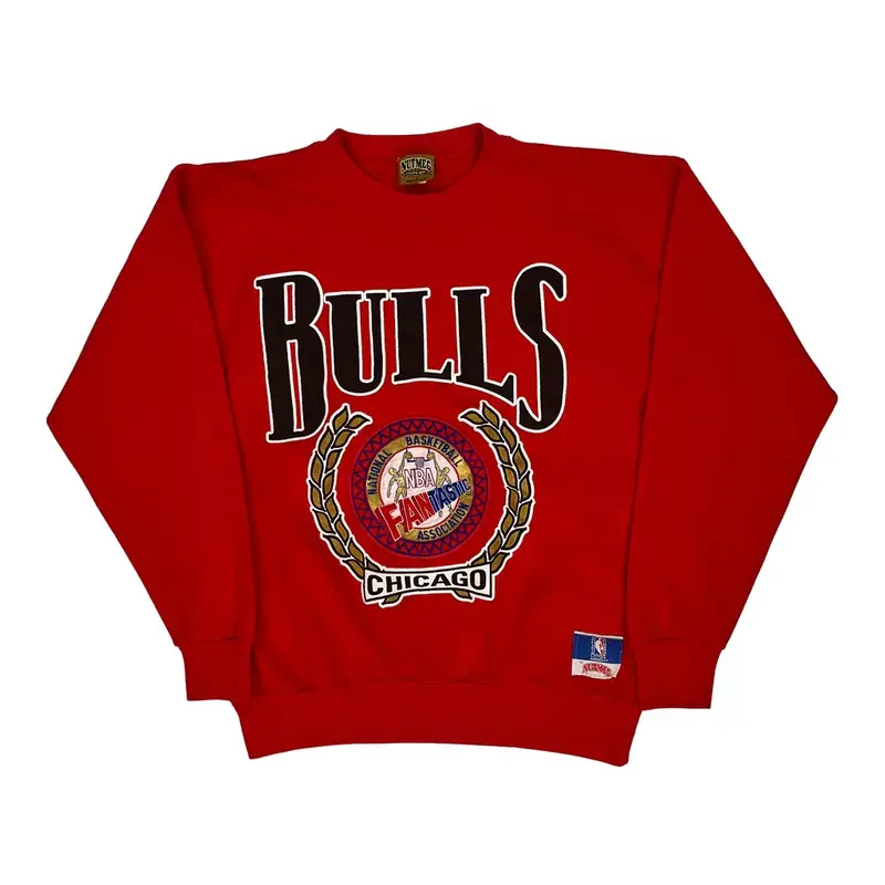 Chicago Bulls Made In Usa Nutmeg Nba Sweatshirt - Large Red Cotton