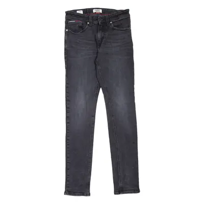 TOMMY JEANS Steve Mens Jeans Black Slim Tapered Stone Wash W29 L32