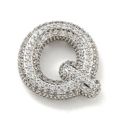 Platinum Plated Brass Micro Pave Cubic Zirconia Pendants