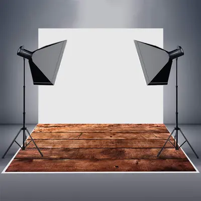Wood Board Reddish Brown Photo Rubber Floor Mat - Aperturee