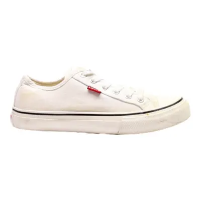 LEVI'S Low Top Trainers White Canvas Womens UK 4