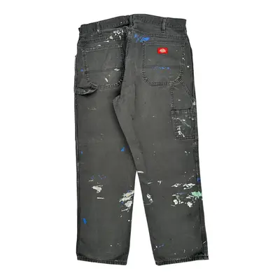 Dickies Carpenter Trousers - 38? Waist Grey Cotton