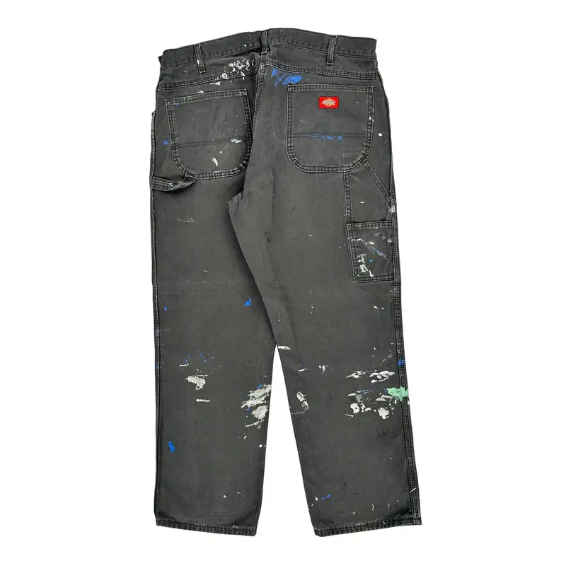 Dickies Carpenter Trousers - 38? Waist Grey Cotton