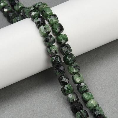 Natural Ruby in Zoisite Beads Strands