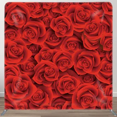 Aperturee Gorgeous Red Rose Fabric Valentines Day Party Backdrop - Aperturee