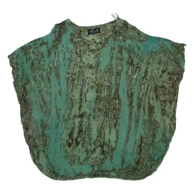 BATIK TOWN Womens Printed Top Green M