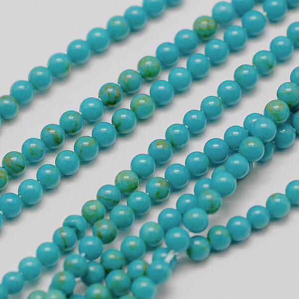 Imported Synthetic Turquoise Bead Strands