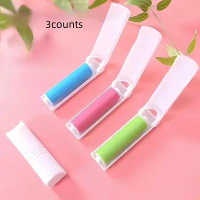 Portable Mini Foldable Pet Hair Remover, 3 Counts/set Pet Hair Removal Roller, Pet Hair Removal Tool, Pet Grooming Tool, Dog ...