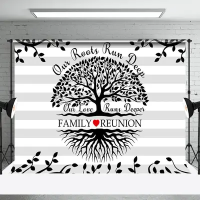 Aperturee Our Root Run Deep Black Tree Family Reunion Backdrop