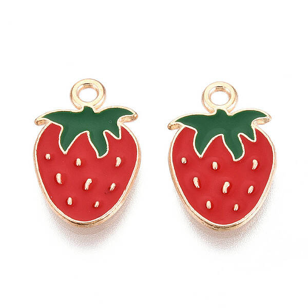 Fruit Alloy Enamel Pendants