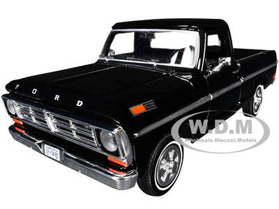 1972 Ford F-100 Pickup Truck Black Timeless Legends Series 1/24 Diecast Model Car by Motormax