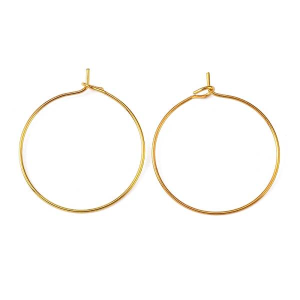 Brass Wine Glass Charm Rings Hoop Earrings