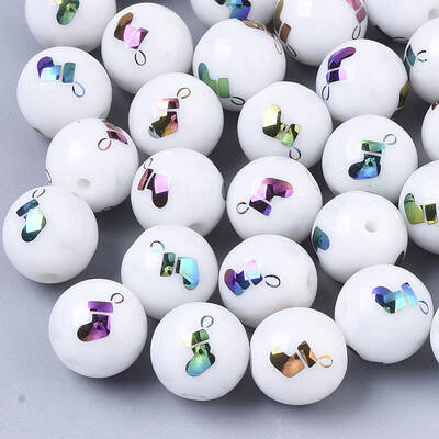 Christmas Opaque Glass Beads