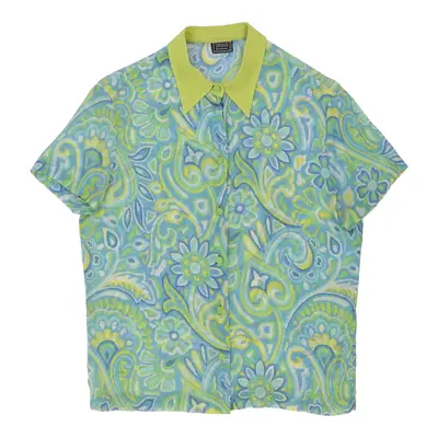 Versus By Versace Sheer Blouse - Medium Green Viscose | Size: medium