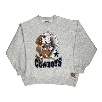 Dallas Cowboys Made In Usa Nutmeg Nfl Sweatshirt - XL Grey Cotton Blend