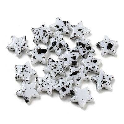 Spray Painted Opaque Acrylic Beads