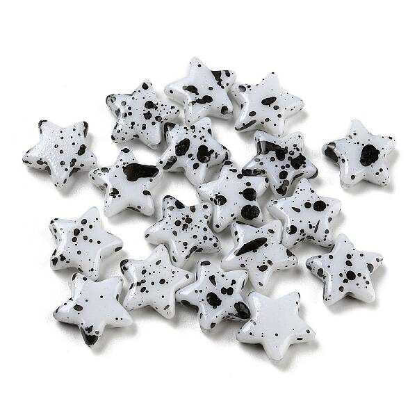 Spray Painted Opaque Acrylic Beads