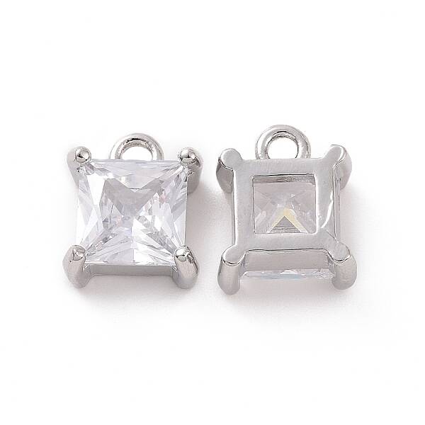 Brass Pendants with Clear Glass