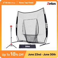 【Family Sports】ZELUS 7x7ft Baseball Net | Baseball Softball Practice Net with Tee, Baseballs and Carry Bag for Batting Hi...