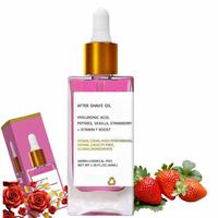 After Shave Oil for Smooth Skin, Strawberry Vanilla After Shave Oil for Women, Soothing Post-Shave Care Fast Absorption, Sens...