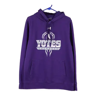 Yotes Lacrosse Under Armour Hoodie - Medium Purple Cotton Blend