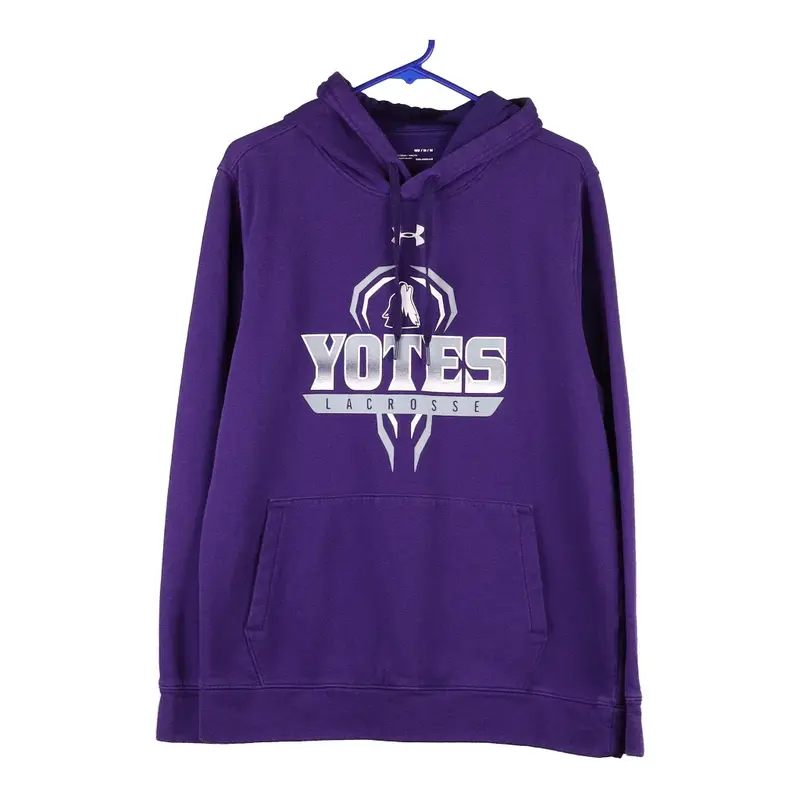 Yotes Lacrosse Under Armour Hoodie - Medium Purple Cotton Blend