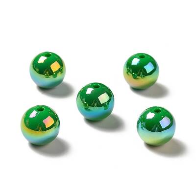 UV Plating Rainbow Iridescent Acrylic Beads