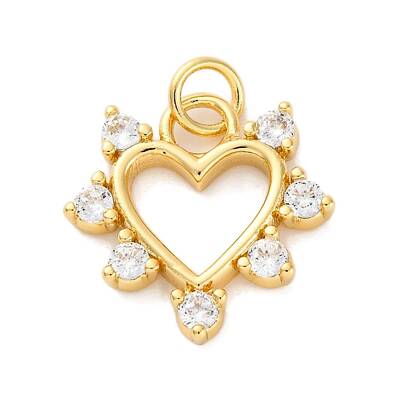 Brass Micro Pave Cubic Zirconia Pendants