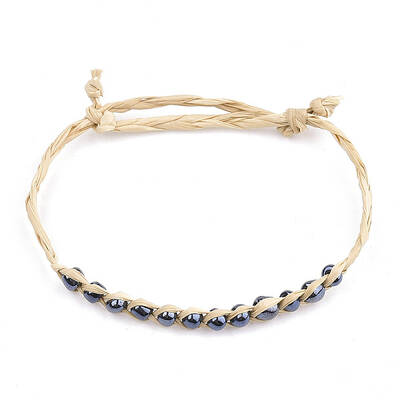 Handmade Braided Raffia Bracelets