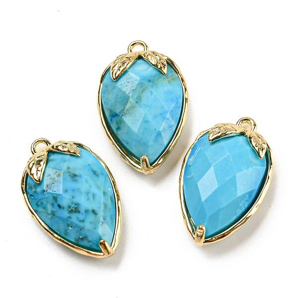 Natural Turquoise Faceted Pendants
