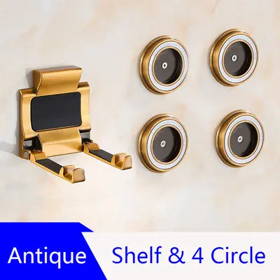 Space Aluminum Hair Dryer Barrel Rack | Color: Antique Gold | style: E