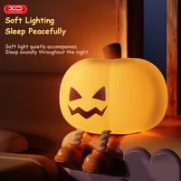 Pumpkin Night Light, Decorations Outdoor,Mini LED Pumpkin Lamp with 3 Level Dimmable, Nursery Nightlight for Kids, Silicone R...