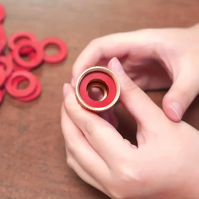 Garden Hose Washers Set (1 Set), Heavy Duty Garden Hose Washers, Red O-Ring Silicone Washers for a Leak-Proof Seal