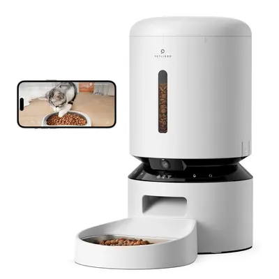 PETLIBRO Automatic Cat Feeder with Camera,1080P HD video, night vision, 5G Wi-Fi, 2-way audio, food sensor,motion alerts for ...