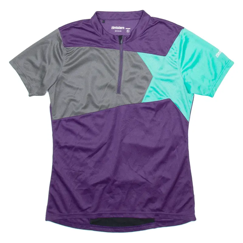 ZIMTSTERN Cycling Womens Jersey Purple 1/4 Zip XL